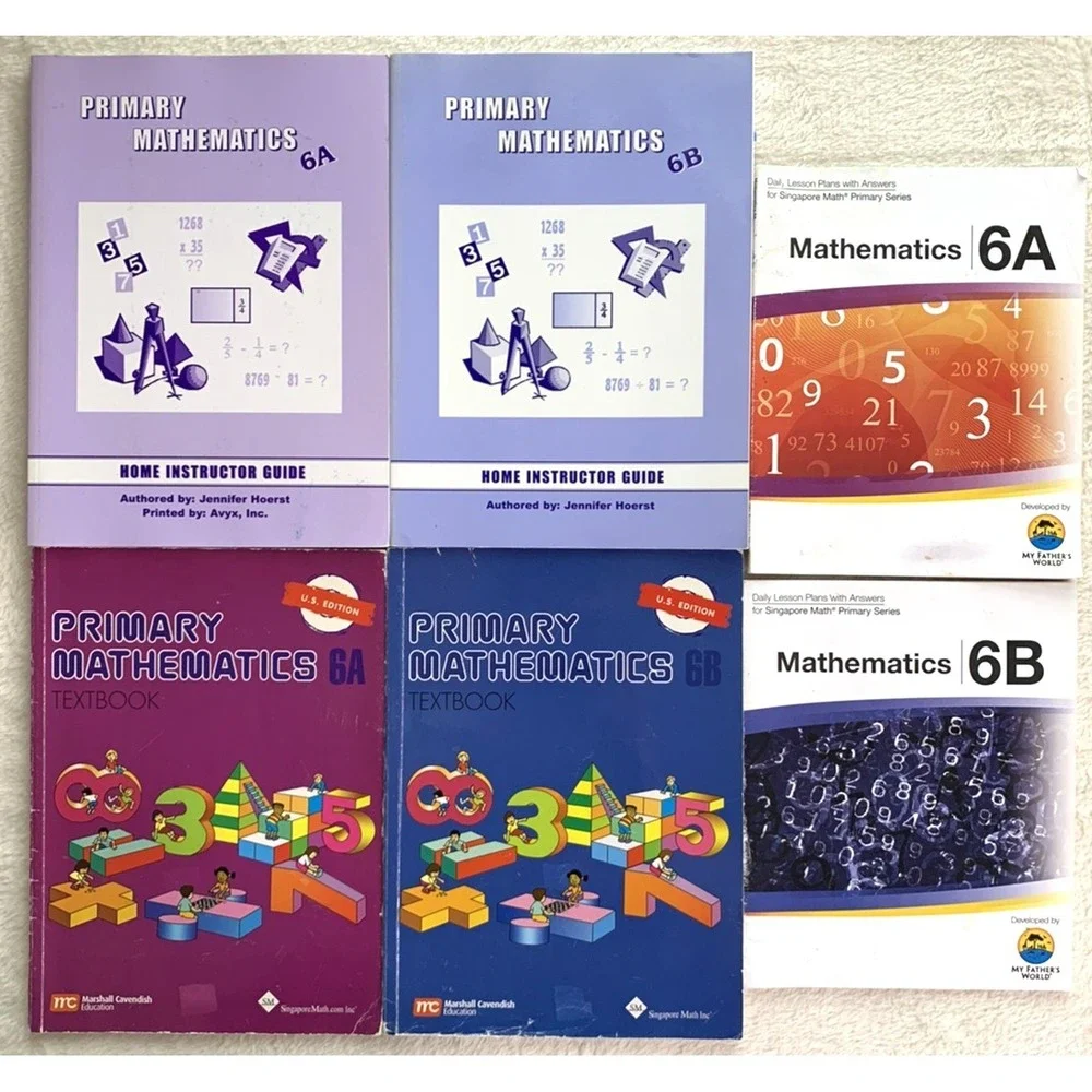 Set 6A/6B Singapore Primary Mathematics textbook- daily lesson plan- instructor